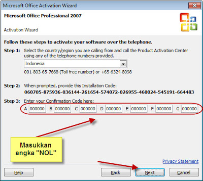 office 2007 confirmation code free